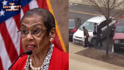 Democrat Rep. Norton parks her vehicle illegally on Capitol Hill.