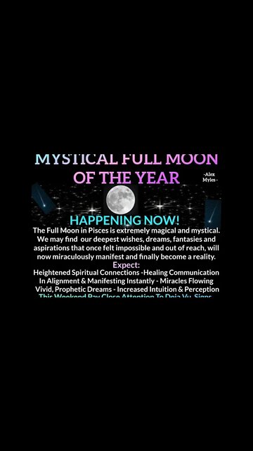 The Most Magical and Mystical Full Moon of the Year ~ Harvest Moon in Pisces