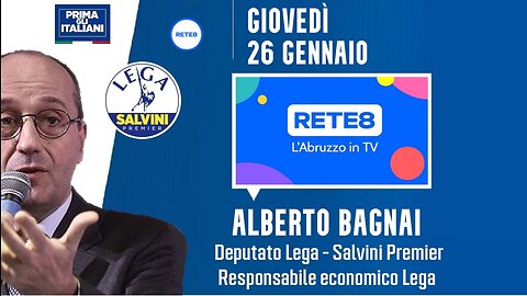 🔴 Interventi dell'On. Alberto Bagnai su Rete8. Argomenti principali: accise e riforme.