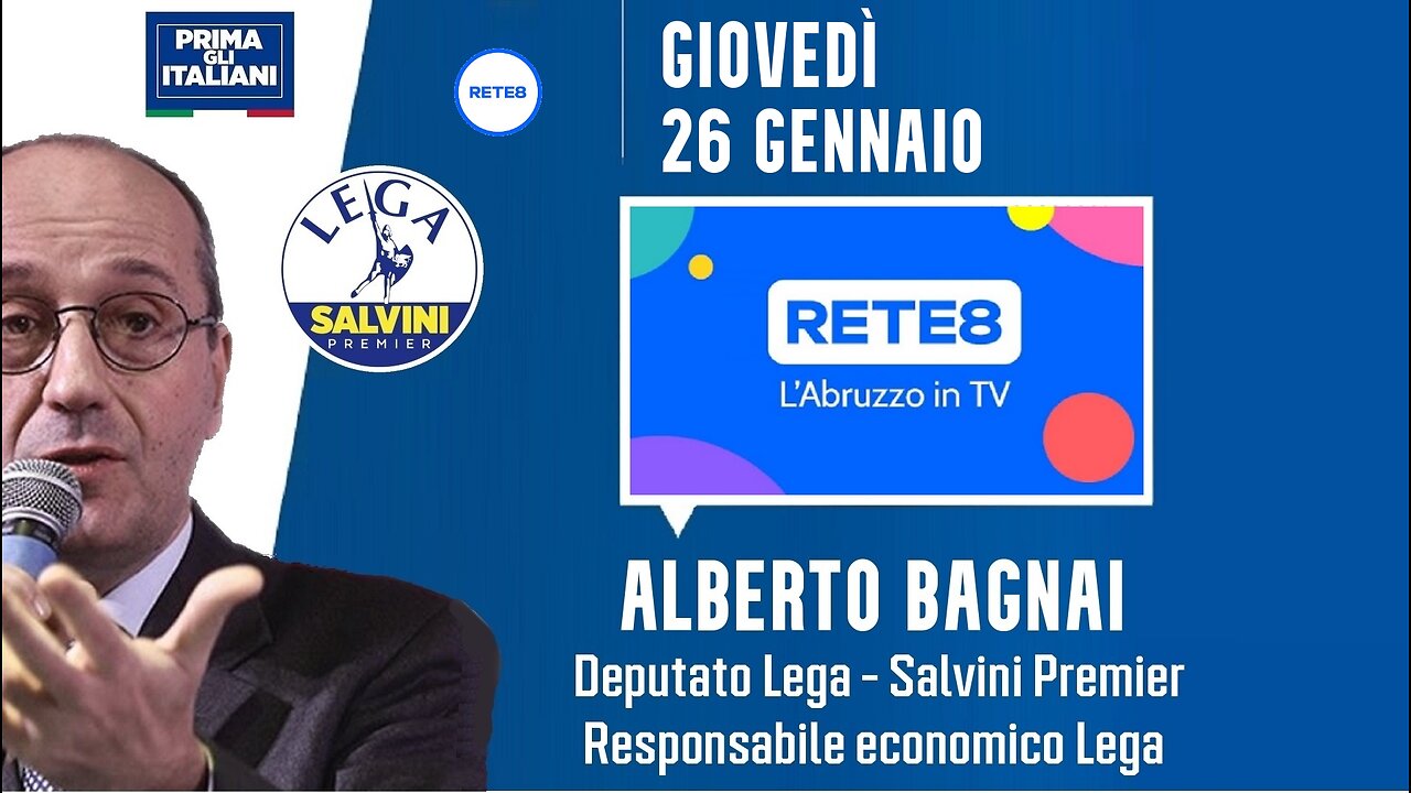 🔴 Interventi dell'On. Alberto Bagnai su Rete8. Argomenti principali: accise e riforme.