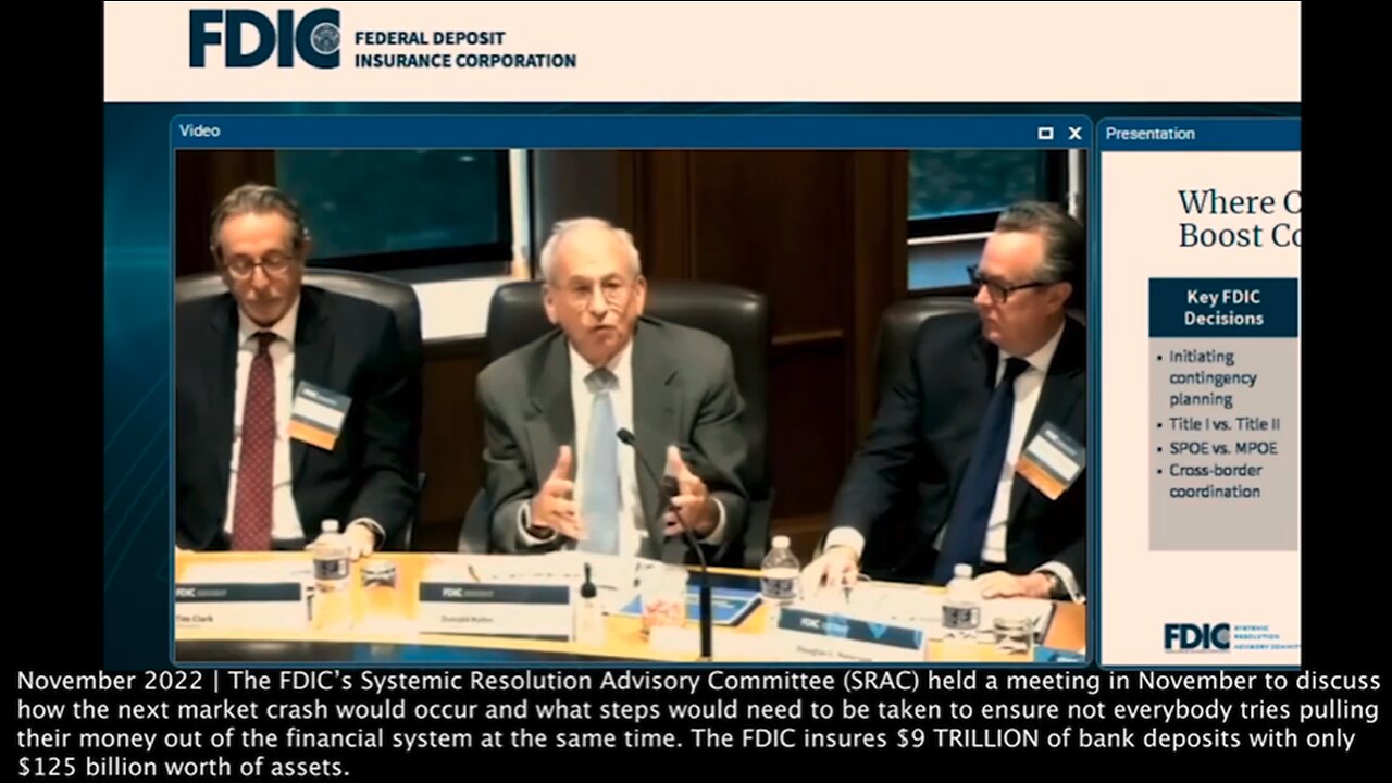 Silicon Valley Bank | "It's Important That People Understand They Can Be Bailed In, But You Don't Want a HUGE Run On the Institution, But, There Are Going to Be." - FDIC (11/22) Fact: FDIC Insures $9 Trillion of Bank Deposits w/ $125 B