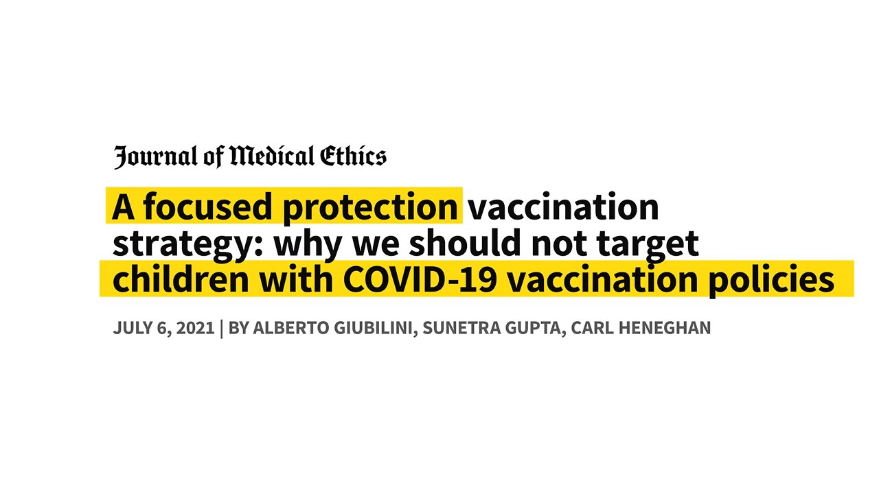 Risk-Benefit Calculation Of The Pfizer Covid Vaccines-Dangerous For Children