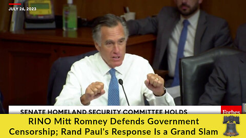 RINO Mitt Romney Defends Government Censorship; Rand Paul's Response Is a Grand Slam