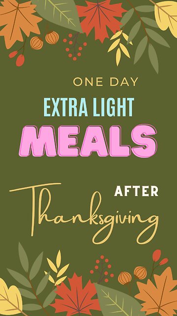 Lighten Up: Try One Day of Extra Light Meals to Lose Weight