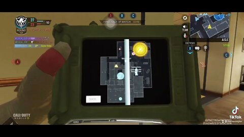Cod mobile on the left and right flank
