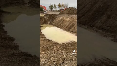 Day 1 #pondconstruction 🚧🏖 #dugout #pond #homestead #drought #foodsecurity #selfreliance