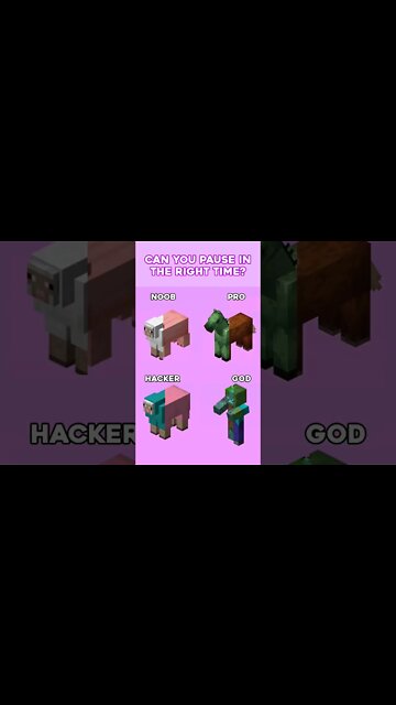 MINECRAFT: SE PAUSAR NA HORA CERTA RESPONDO SEU COMENTÁRIO!! #shorts