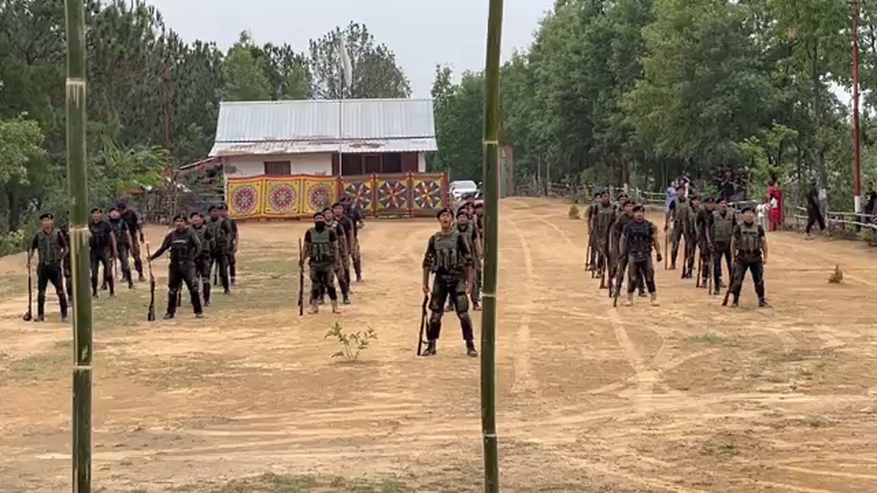 ARAMBAI TENGGOL's support and relief team passing out ceremony after 45 days training.