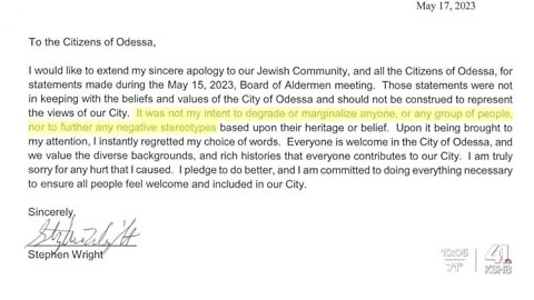 Odessa mayor apologizes for remarks made about Jewish community