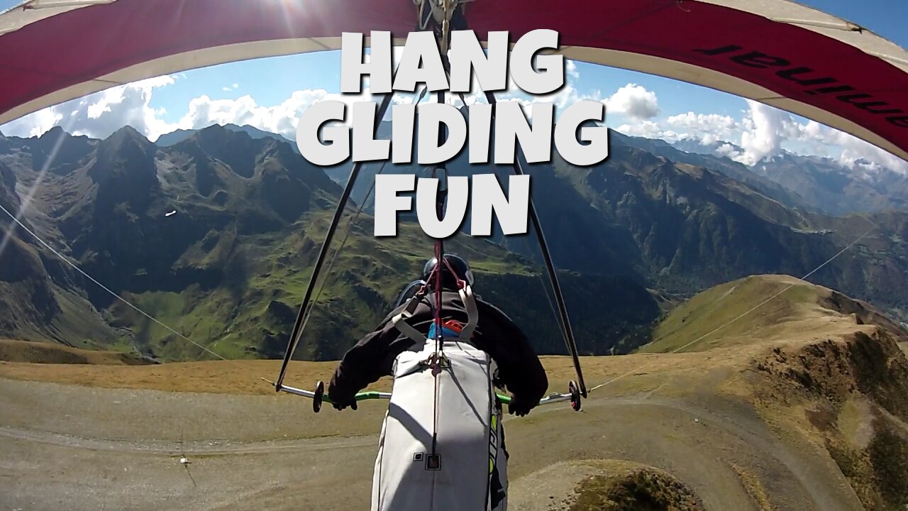 ADVENTUROUS HANG GLIDING OVER MOUNTAINS