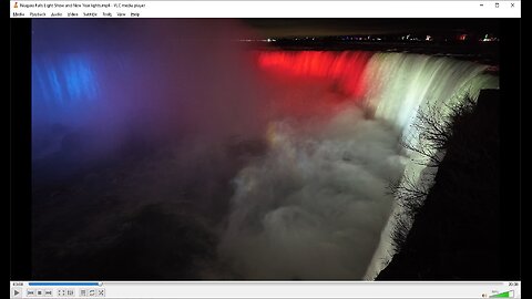 NIAGARA FALLS Canada 🇨🇦 Light Show and New Year Lights 4K Walk