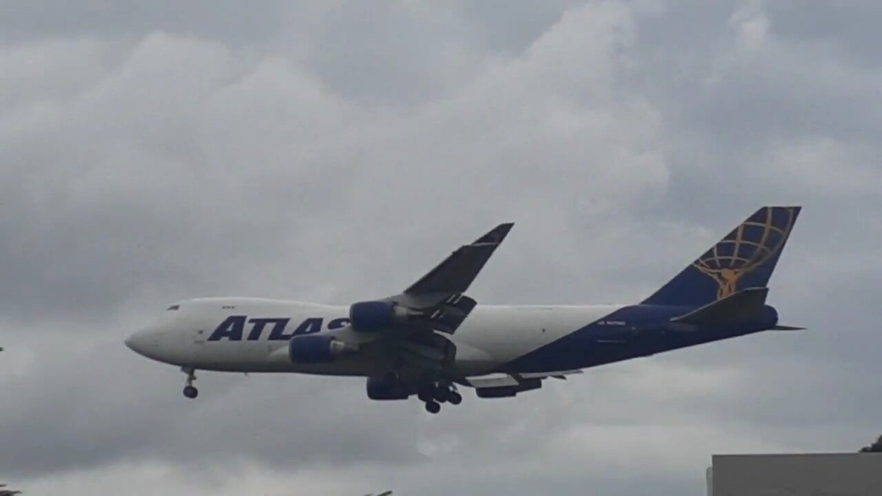 Boeing 747-400ERF N475MC na aproximação final antes de pousar em Manaus vindo de Miami 🇺🇲🇧🇷