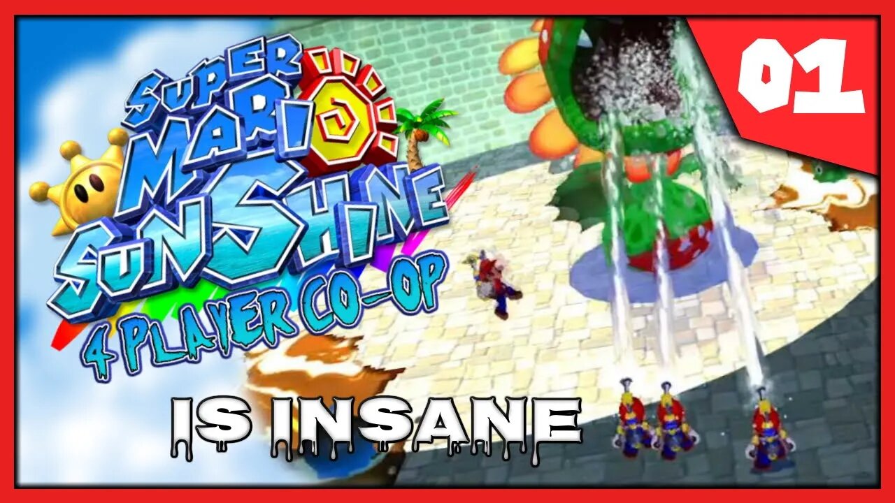 Super Mario Sunshine with 4 Players is INSANE