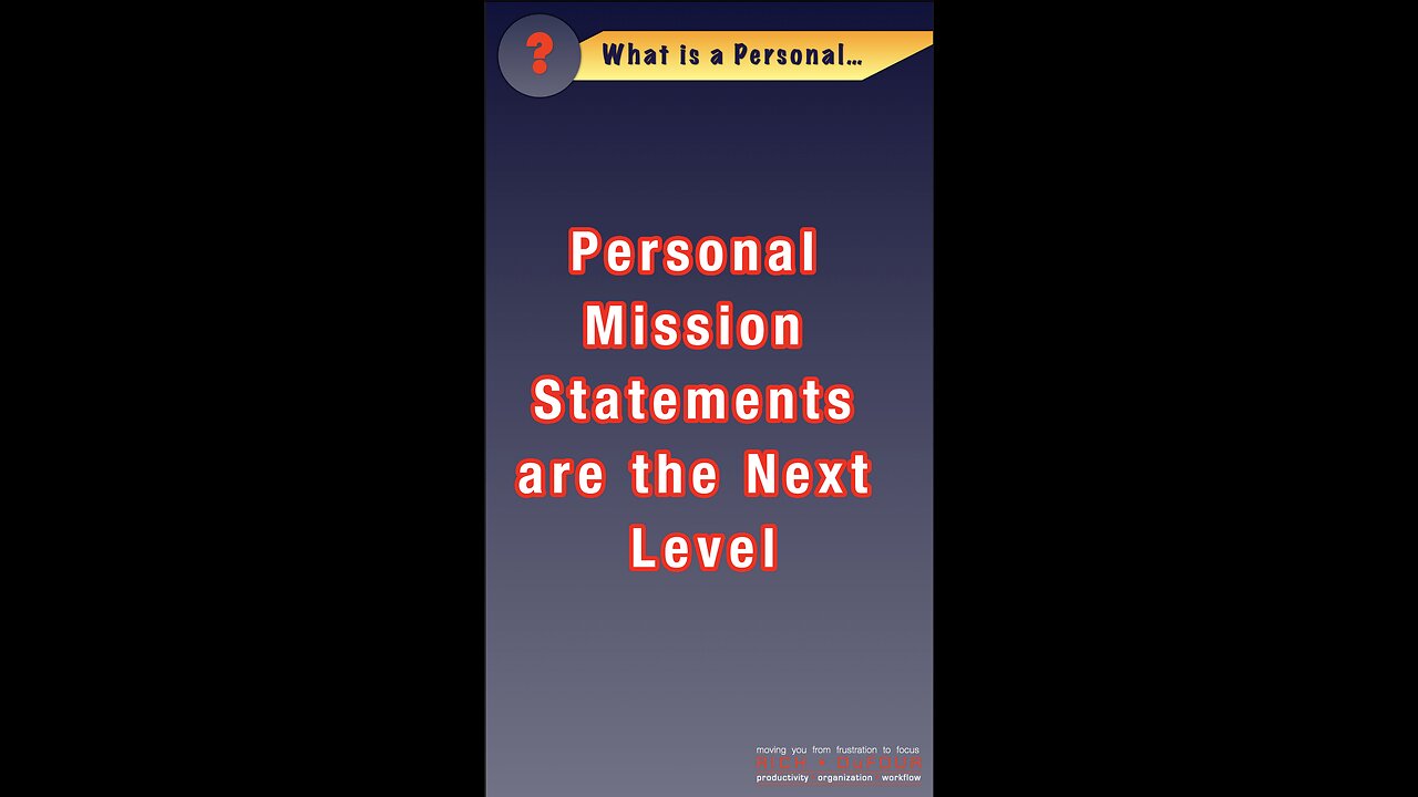 What IS a Personal Mission Statement (...and how can your team benefit from them ?...)