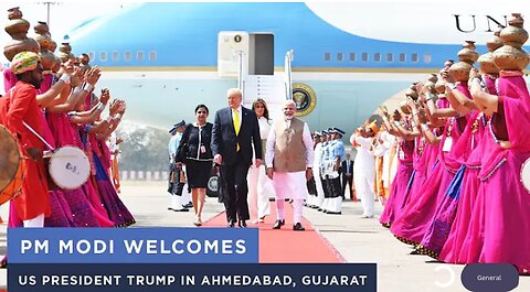 Pm modi welcome us president trump in India (Ahmadabad) Gujarat.