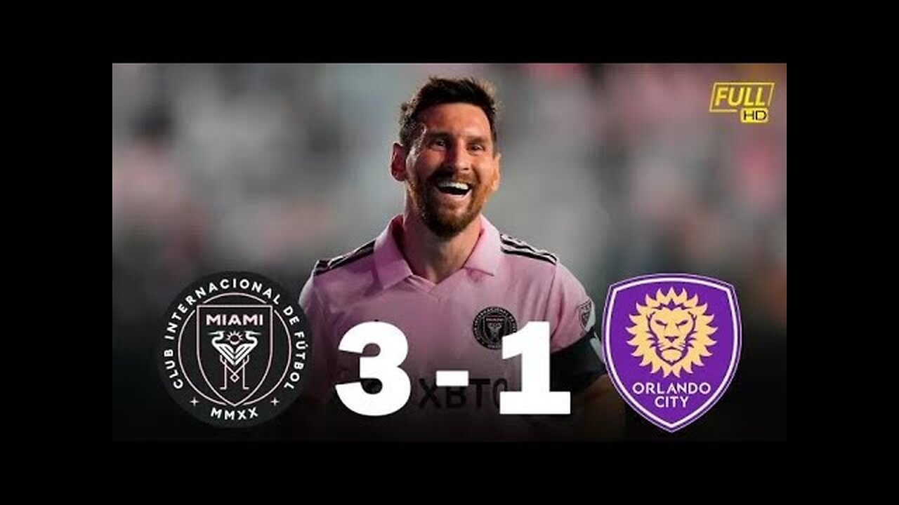 Exciting Football Match: InterMiami vs. Orlando FC | Score 3-1 | Messi Scores a Brace! 🚀 #messi