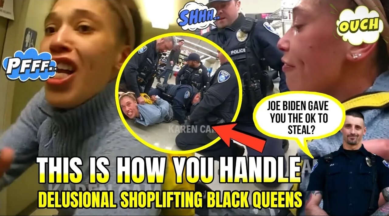 Shoplifting Young Black QUEEN Goes Absolutely NUTS On Officers When Caught