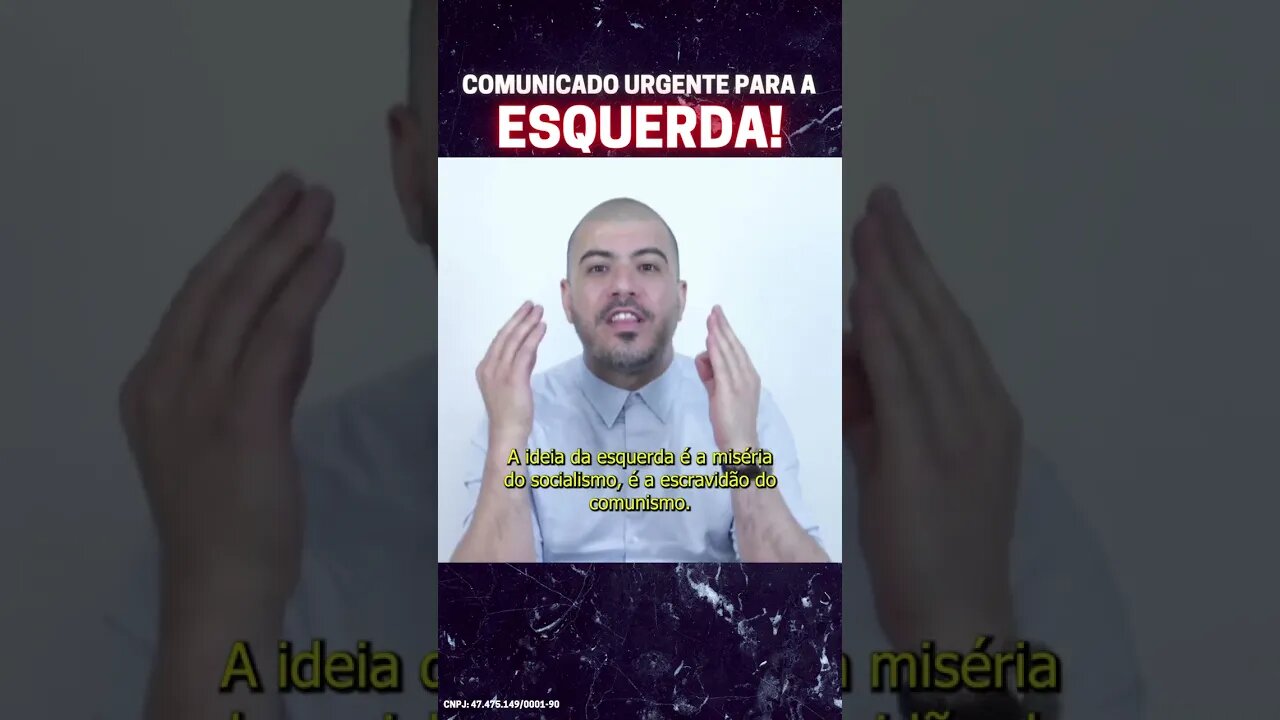 Comunicado URGENTE para a esquerda! #shorts