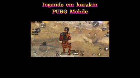 Jogando em karakin PUBG Mobile.