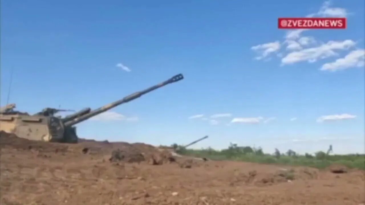 🇷🇺🇺🇦 Russian Self-Propelled Guns 2S19 "Msta-S" Hit Ukrainian Positions