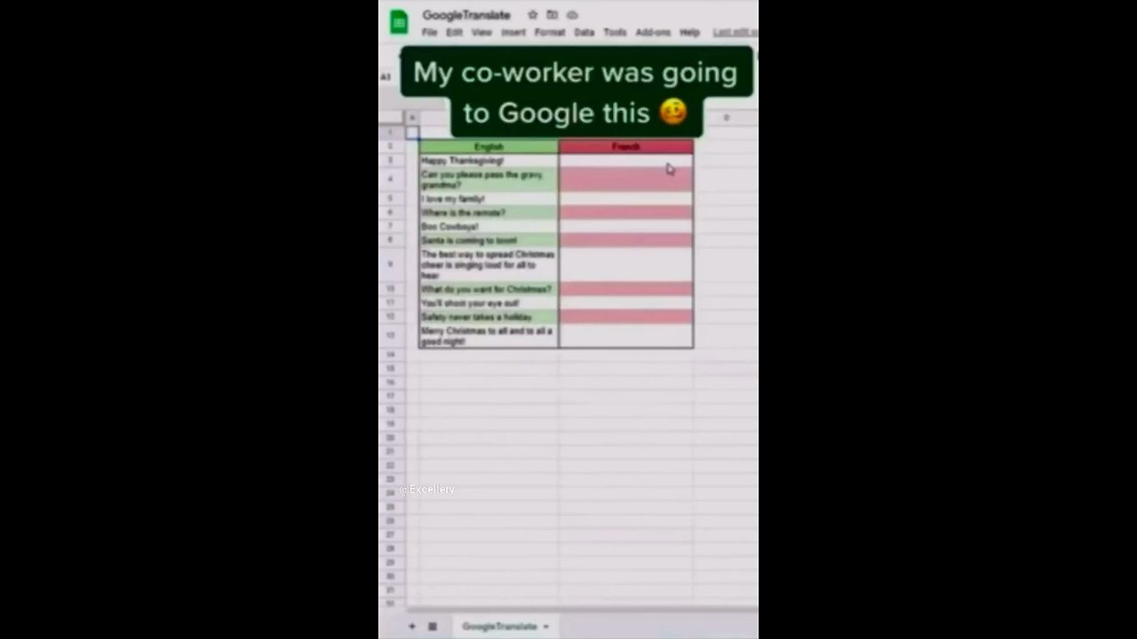 Insert Google Translate Into Google Sheets