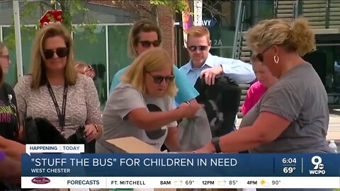 "Stuff the bus" for children in need