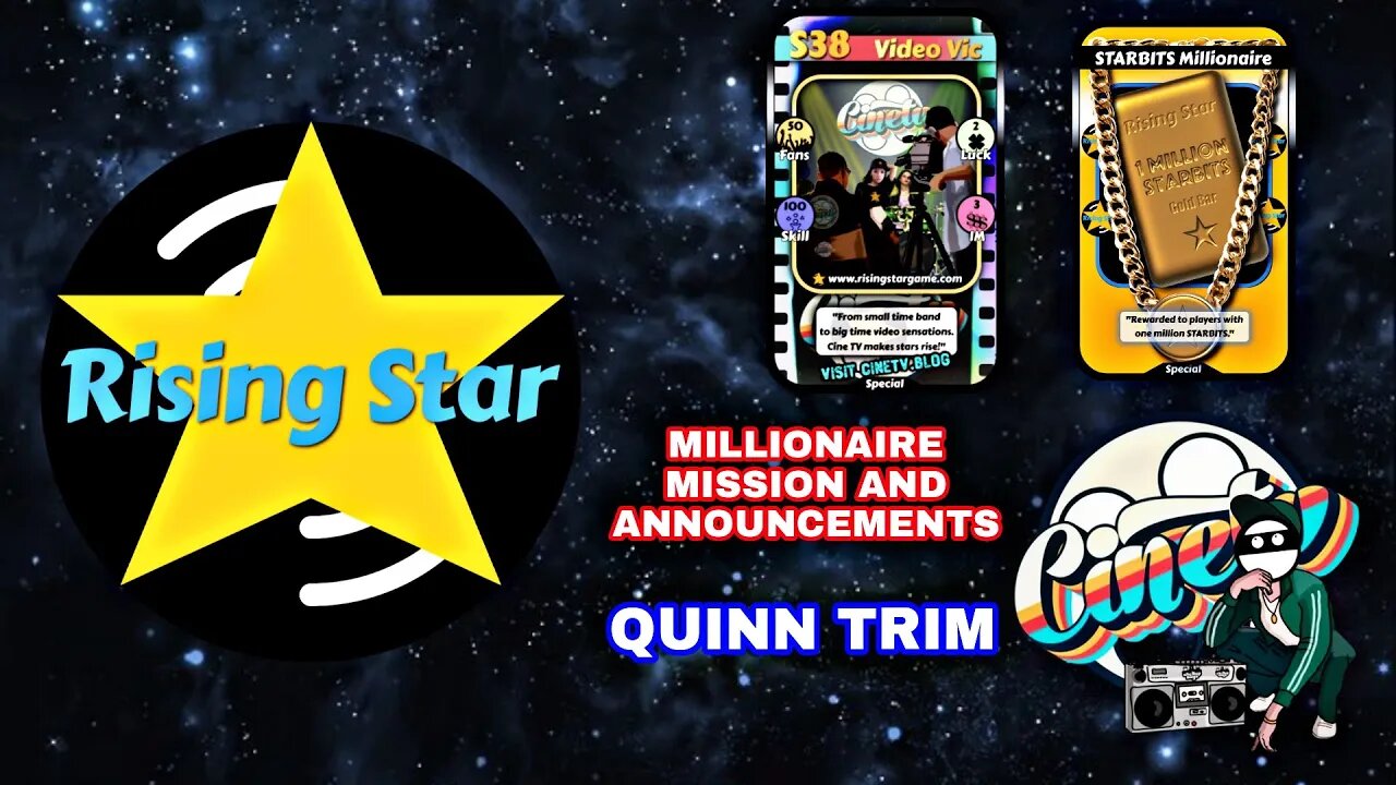 Rising Star Millionaire Mission | CineTV Rising Star Card Contest | Hive Blog | P2E | Quinn Trim