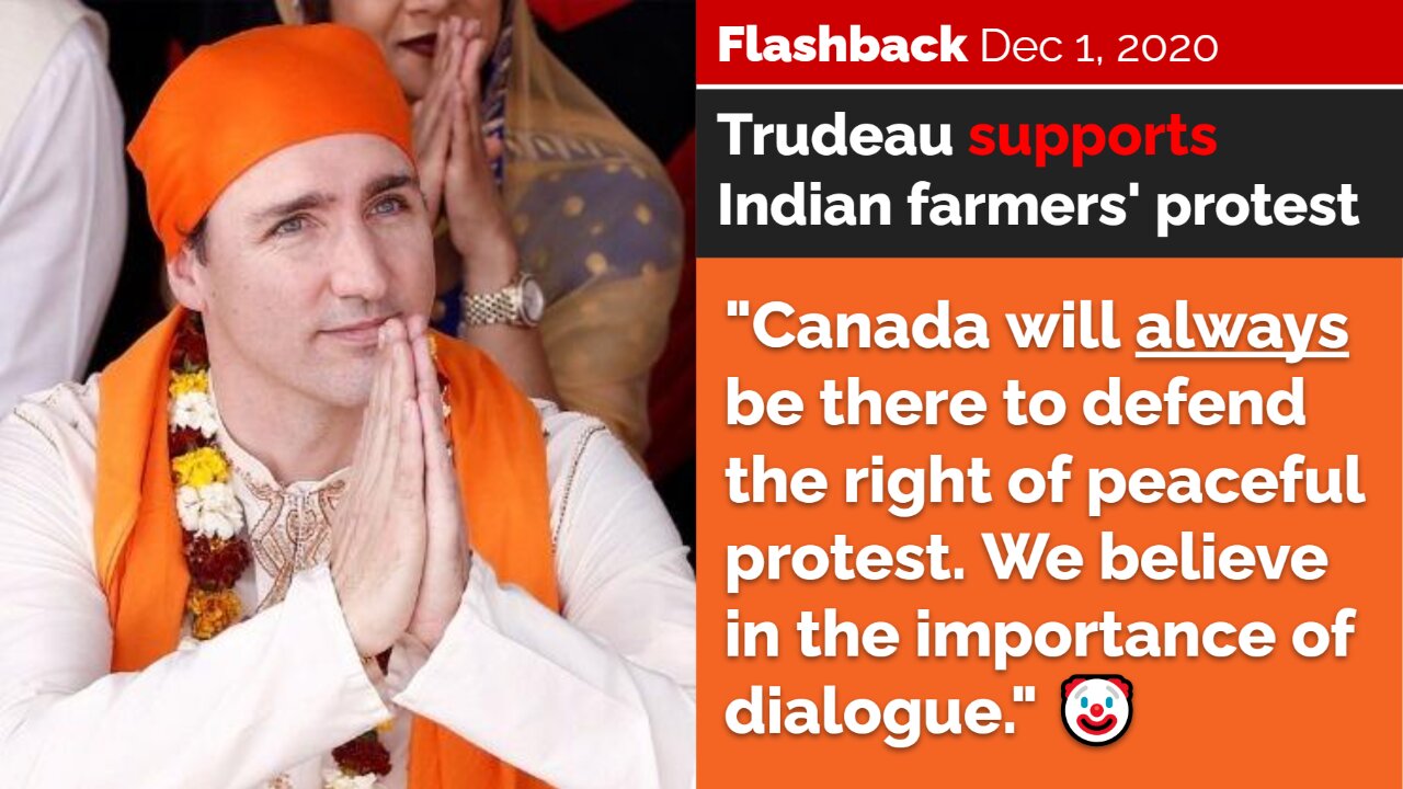 FLASHBACK: "Canada will ALWAYS be there to defend the right of peaceful protest" (Dec 1, 2020)