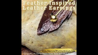 EMPOWERED ELEGANCE, 1 inch, luxury leather feather earrings