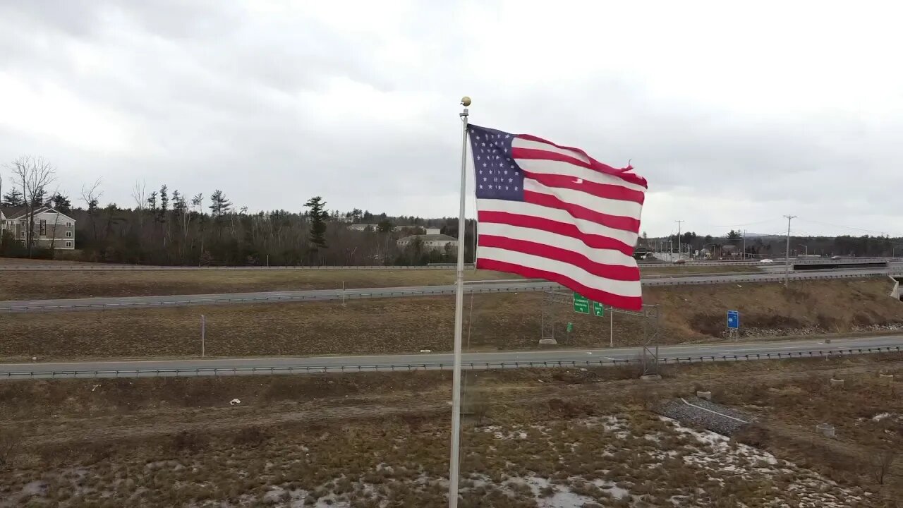 Waving American Flag