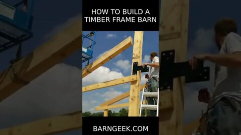 HOW TO BUILD A TIMBER FRAME BARN #short #timberframe