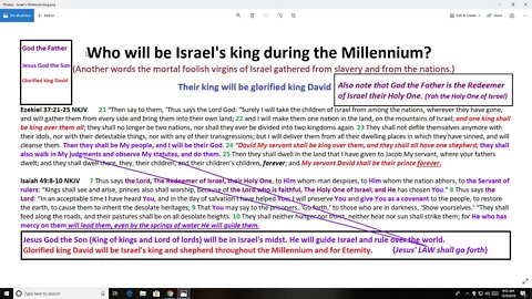 who is Israel's king during the Millennium