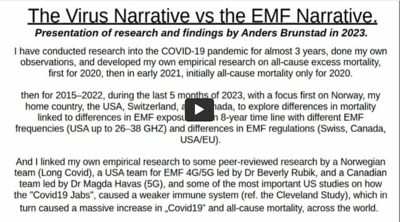 Part 1 - The Virus Narrative vs The 5G EMF Microwave Radiation Narrative! MUST WATCH!!!!!!