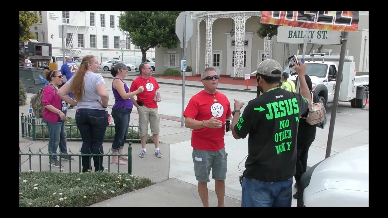 "Jesus said not to Preach on the Street Corners!" (Whittier Ca)