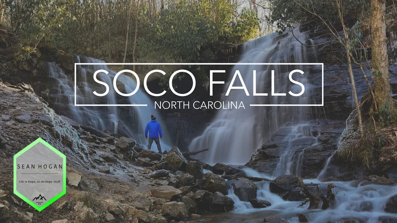 Soco Falls, Cherokee, NC -- 4K Cinematic