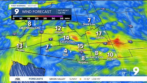 Breezy conditions return to southeastern Arizona