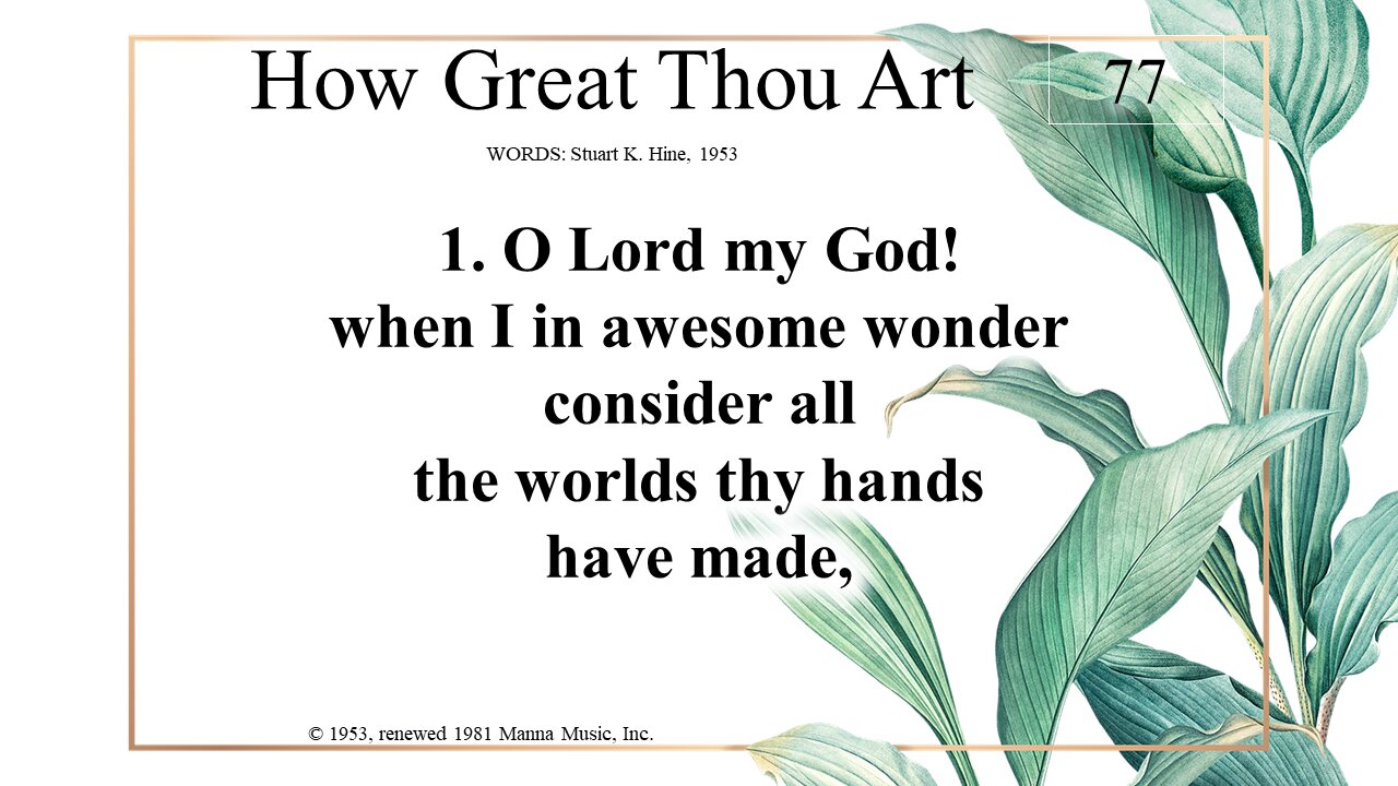 How Great Thou Art