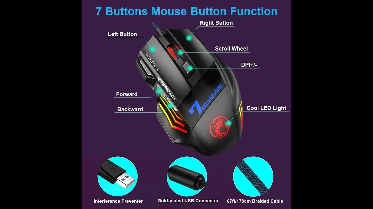 Ergonomic Wired Gaming Mouse | Best Gaming Mouse | Best ergonomic mouse for gaming