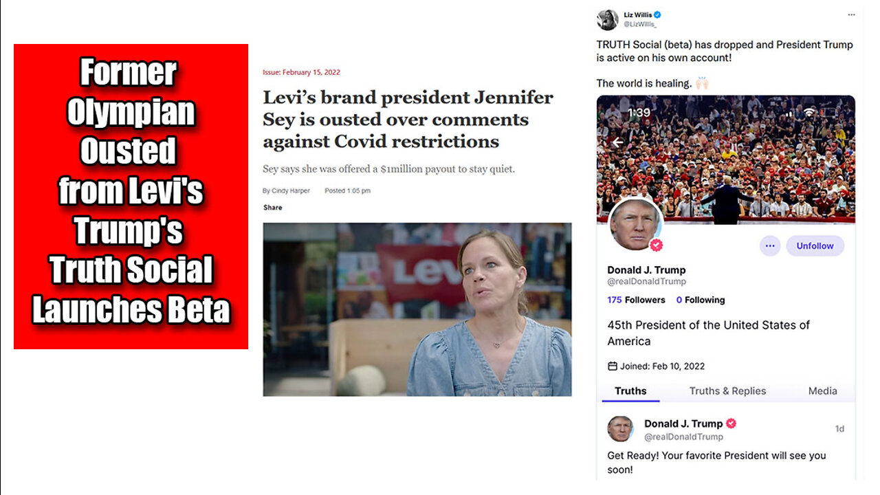 Former Olympian Ousted From Levi's | Trump's Truth Social Now In Beta