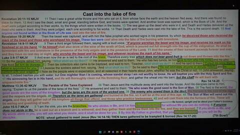 cast into the lake of fire