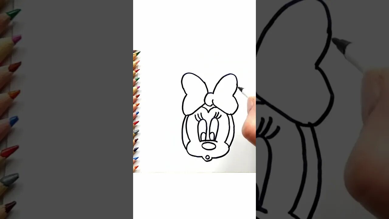 How to draw and paint Minnie Mouse Baby