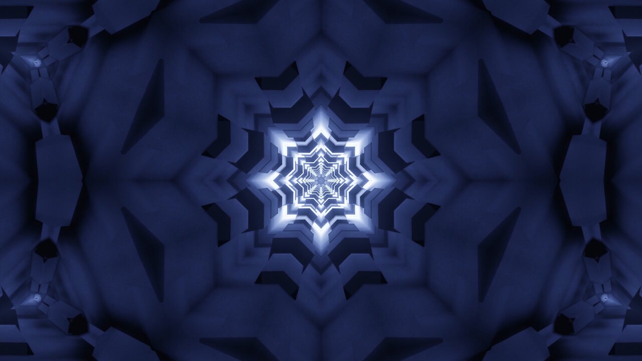 FREE background video vj loop | blinking star shaped kalaidoscope mandala pattern