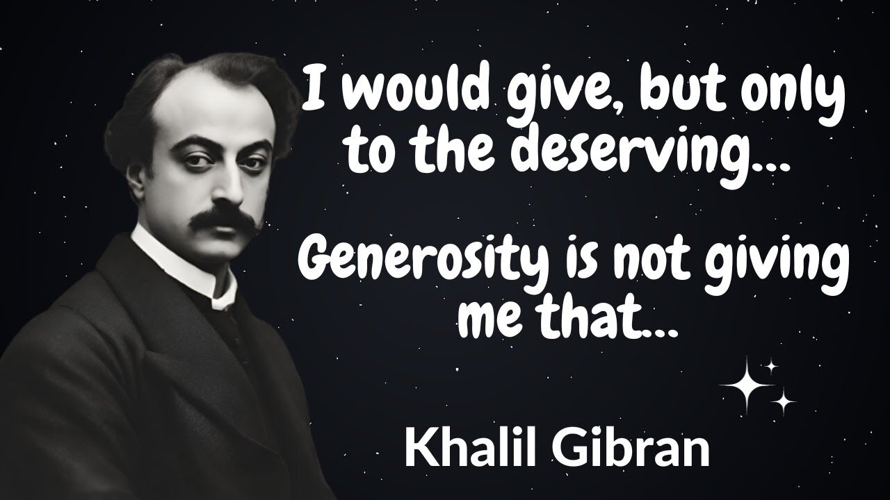 Dive Deeper: Khalil Gibran's Profound Insights on Giving #khalilgibranquotes #artofgiving