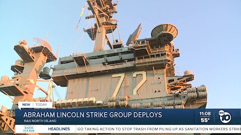 Abraham Lincoln strike group deploys