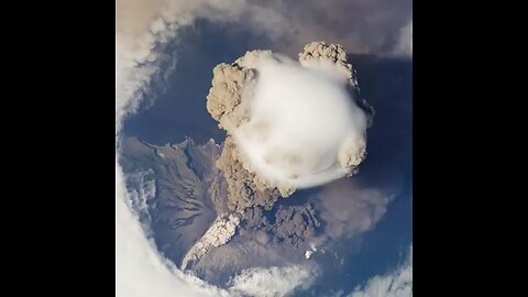 NASA/sarychev volcano eruption from the inter national space station