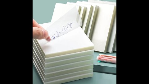 50 Sheets Creative Transparent PET Waterproof Posted It Sticky Note Pads Notepads Posits