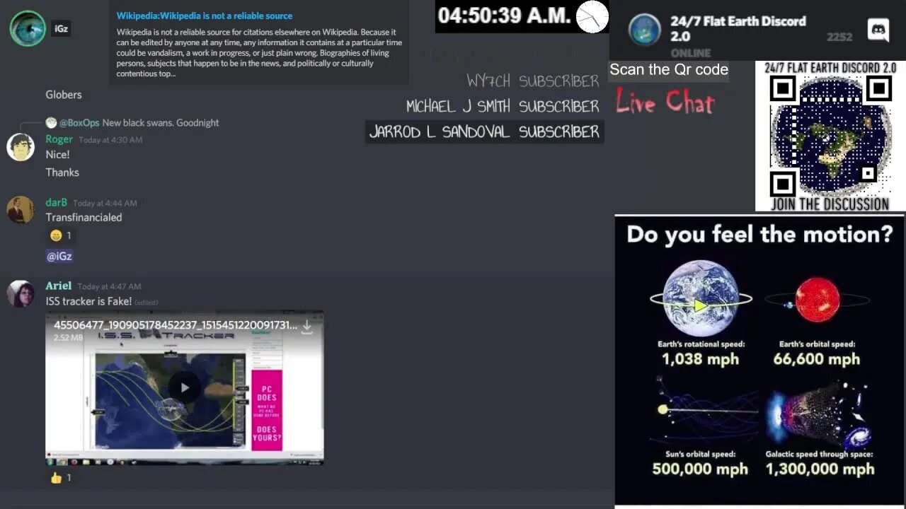 24/7 FLAT EARTH DISCORD 2.0