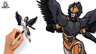 How To Draw Transformers Airazor Rise of the Beasts - Tutorial