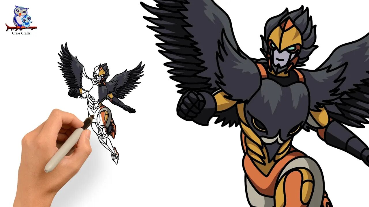 How To Draw Transformers Airazor Rise of the Beasts - Tutorial