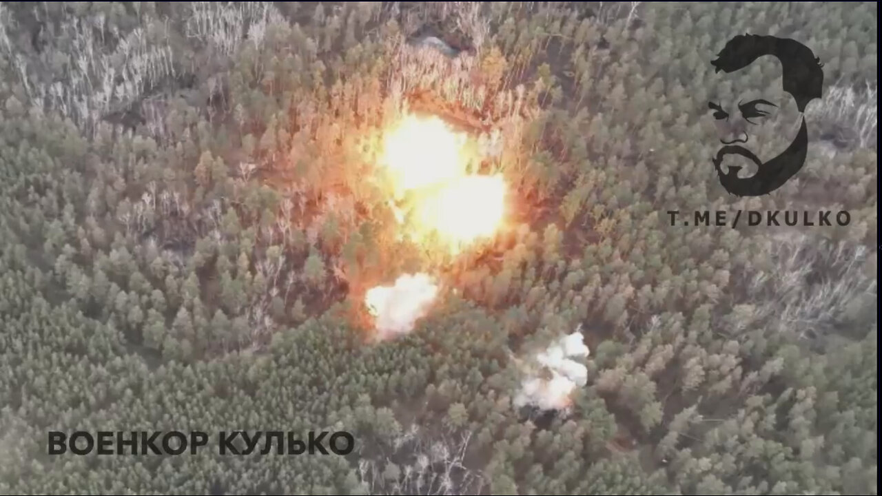 Forest near Kremennaya: Russian TOS-1A hits positions and concentration of the Ukrainian army